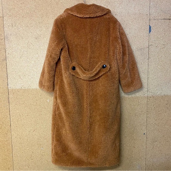- NEW Lovers + Friends Angelina Faux Fur Teddy Coat Amber BX1 - Picture 6 of 7